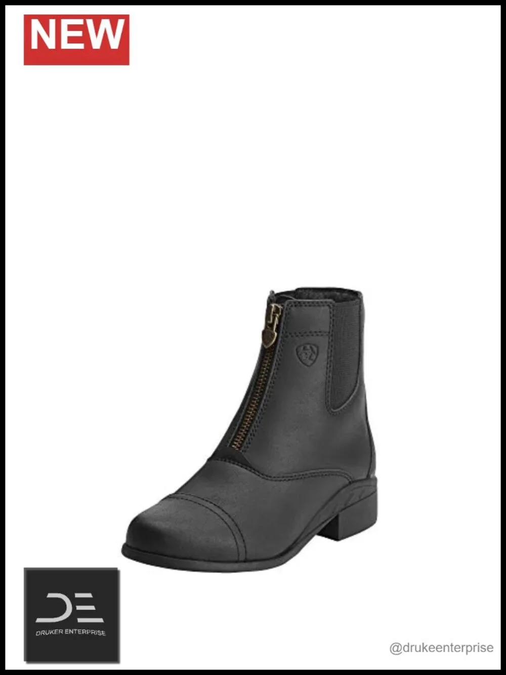 Full-Grain Leather Chelsea Boots with Zipper for Kids